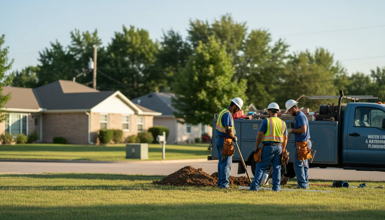 Residential water line and bathroom plumbing service in Magnolia, IL